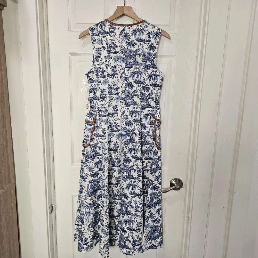 Staud Bait Toile Sleeveless Midi Dress - Picture 4 of 10